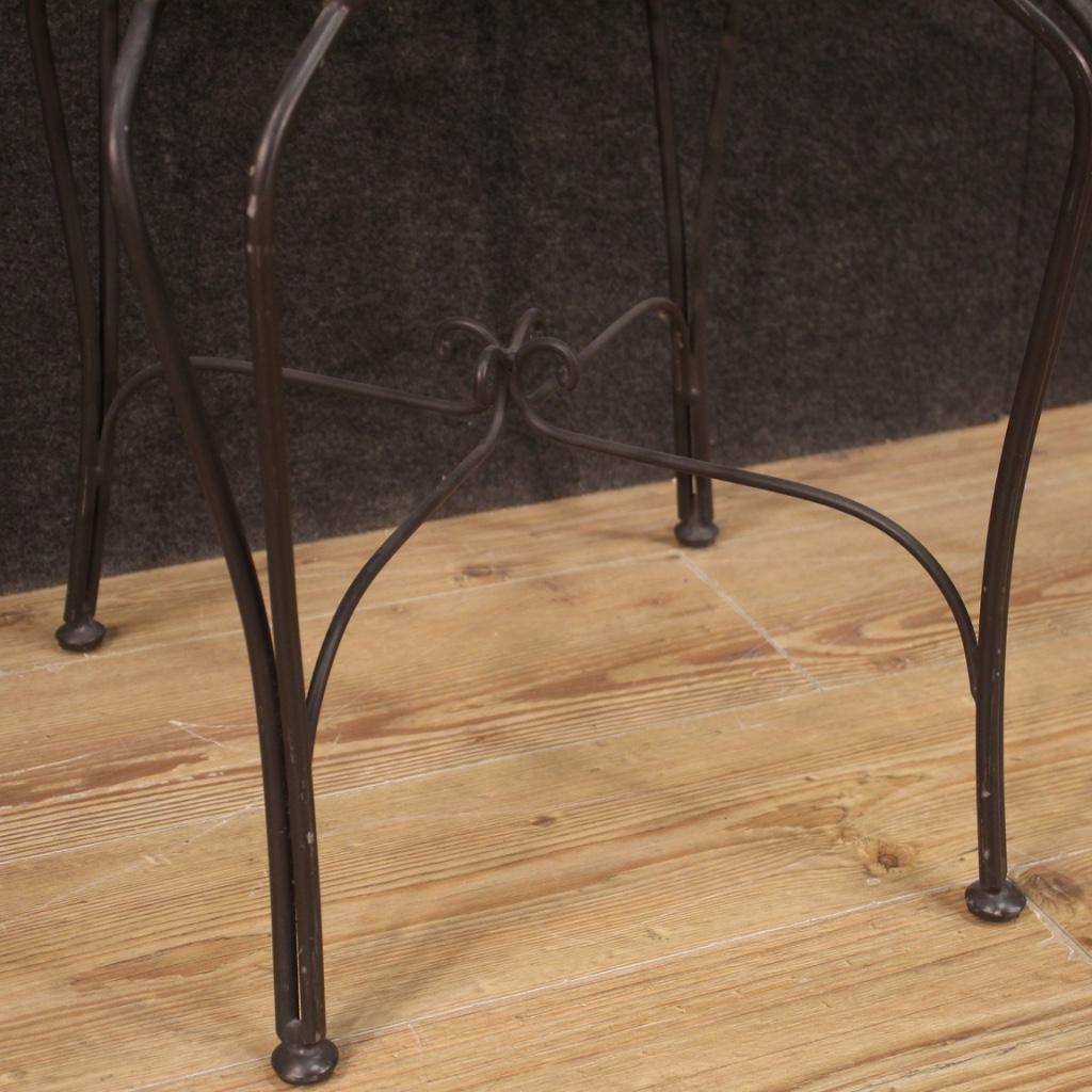 Group of 4 20th Century Iron French Outdoor Armchairs, 1980 5