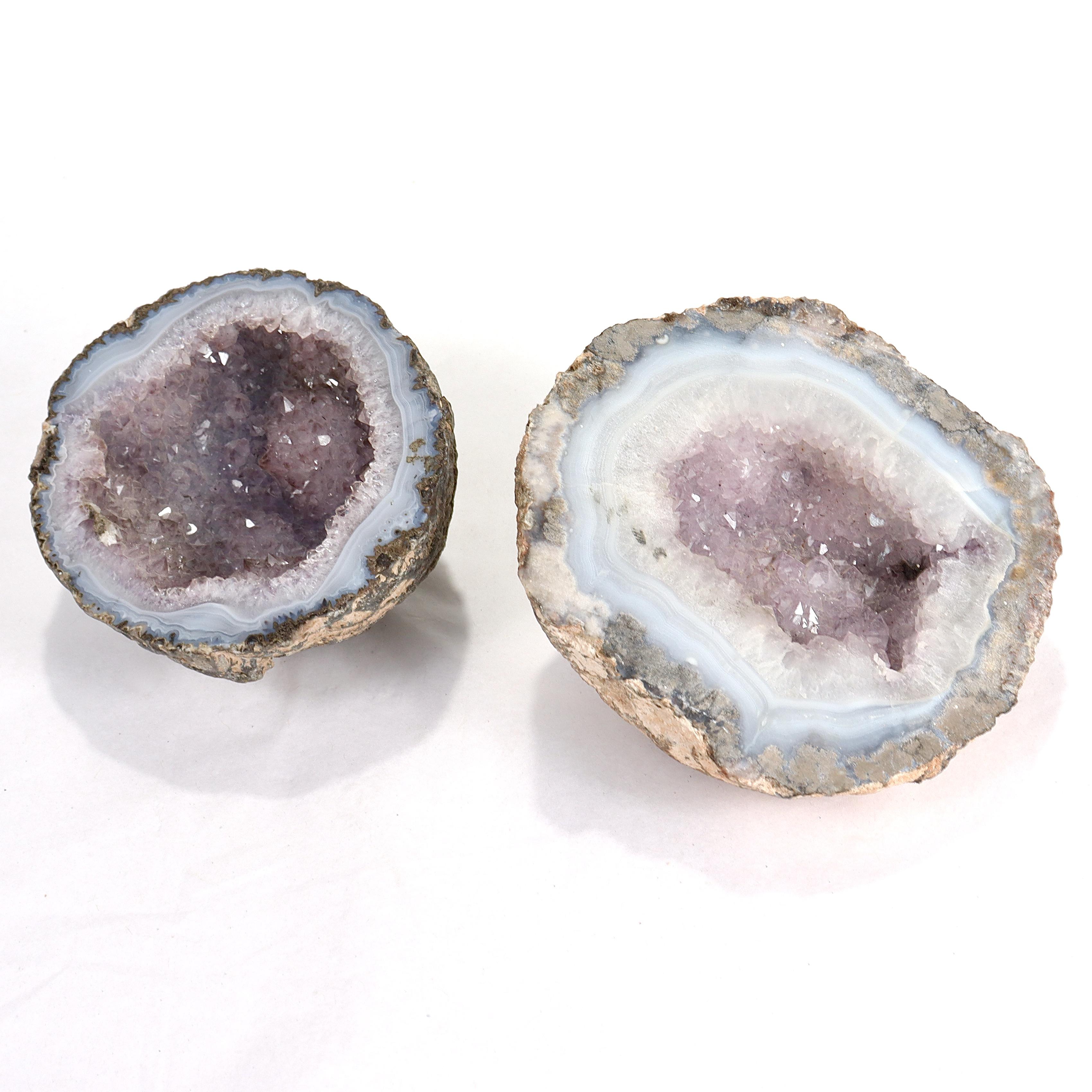 Group of 4 Amethyst Geodes In Good Condition For Sale In Philadelphia, PA