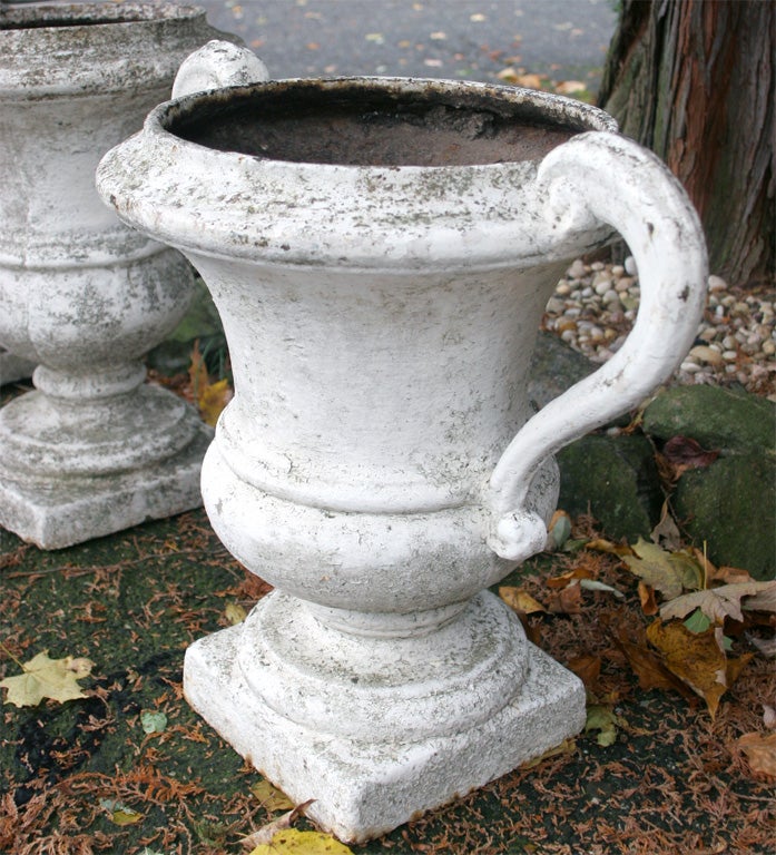 Group of 4 Cast Iron Regence Style Urns For Sale 1