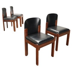 Group of 4 Chairs by S. Coppola for Bernini Beech, Italy, 1960s-1970s