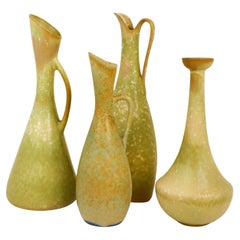 Gruppo di 4 vasi a macchie verdi Ceramica, Rörstrand - Gunnar Nylund