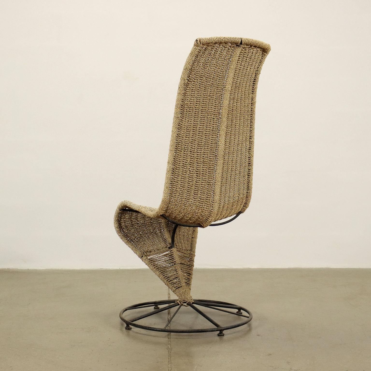 Group of 4 Most 'S' Chairs Rope, 1970s 3