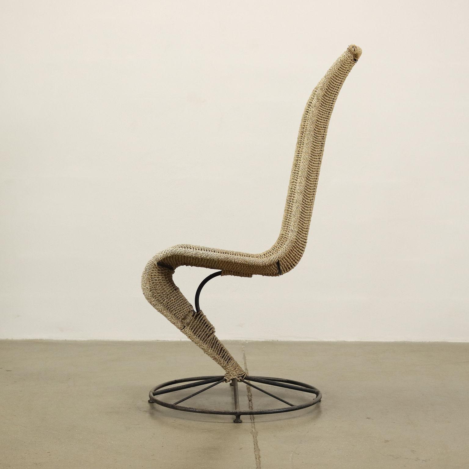 Group of 4 Most 'S' Chairs Rope, 1970s 2