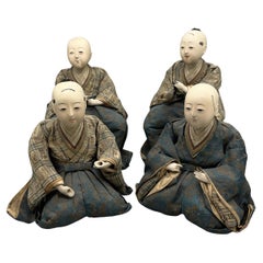 Group of 4 Musicians, Japan Antique, Meiji Period around 1880