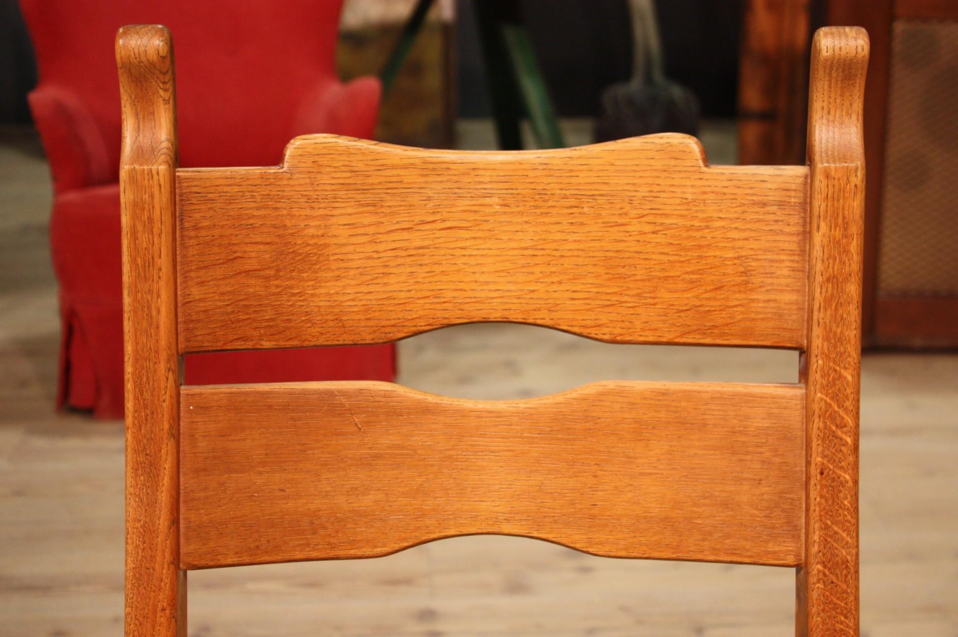 Wood Group of 4 Rustic Northern European Chairs, 20th Century For Sale