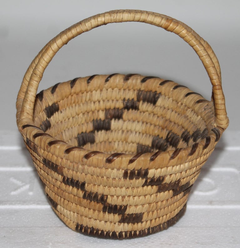 American Group of 4 Small 20th C Papago Indian Baskets For Sale