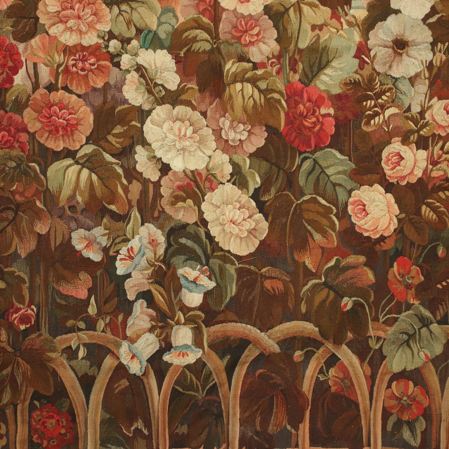 Gruppe von 4 Wandteppichen aus Wolle Abusson, Frankreich, 19. Jahrhundert im Angebot 4