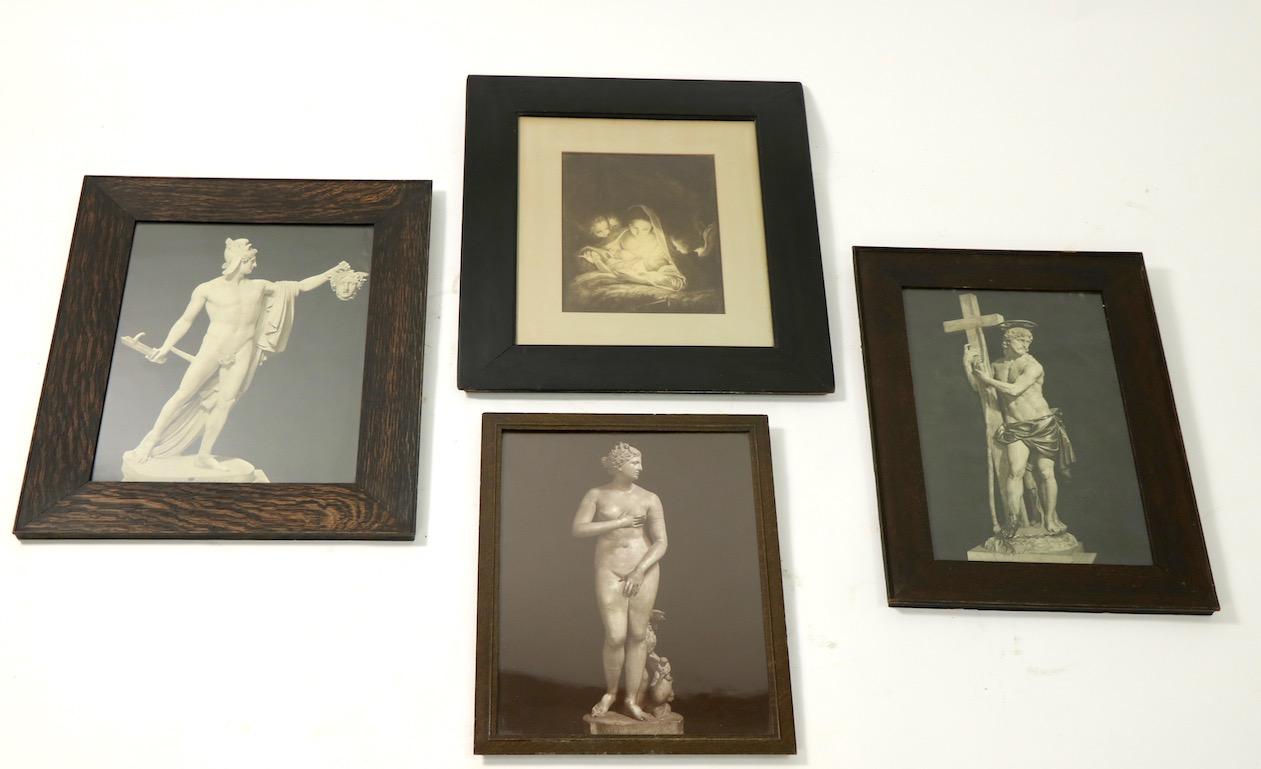 Group of 4 Turn of The Century Framed Classical Prints For Sale 2