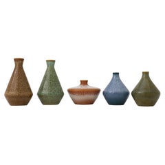 Group of 5 Miniature Vases, Bertil Lundgren, Rörstrand, Midcentury Vintage