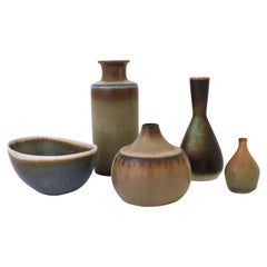 Group of 5 Pieces Ceramics, Rörstrand Carl-Harry Stålhane, Midcentury Vintage