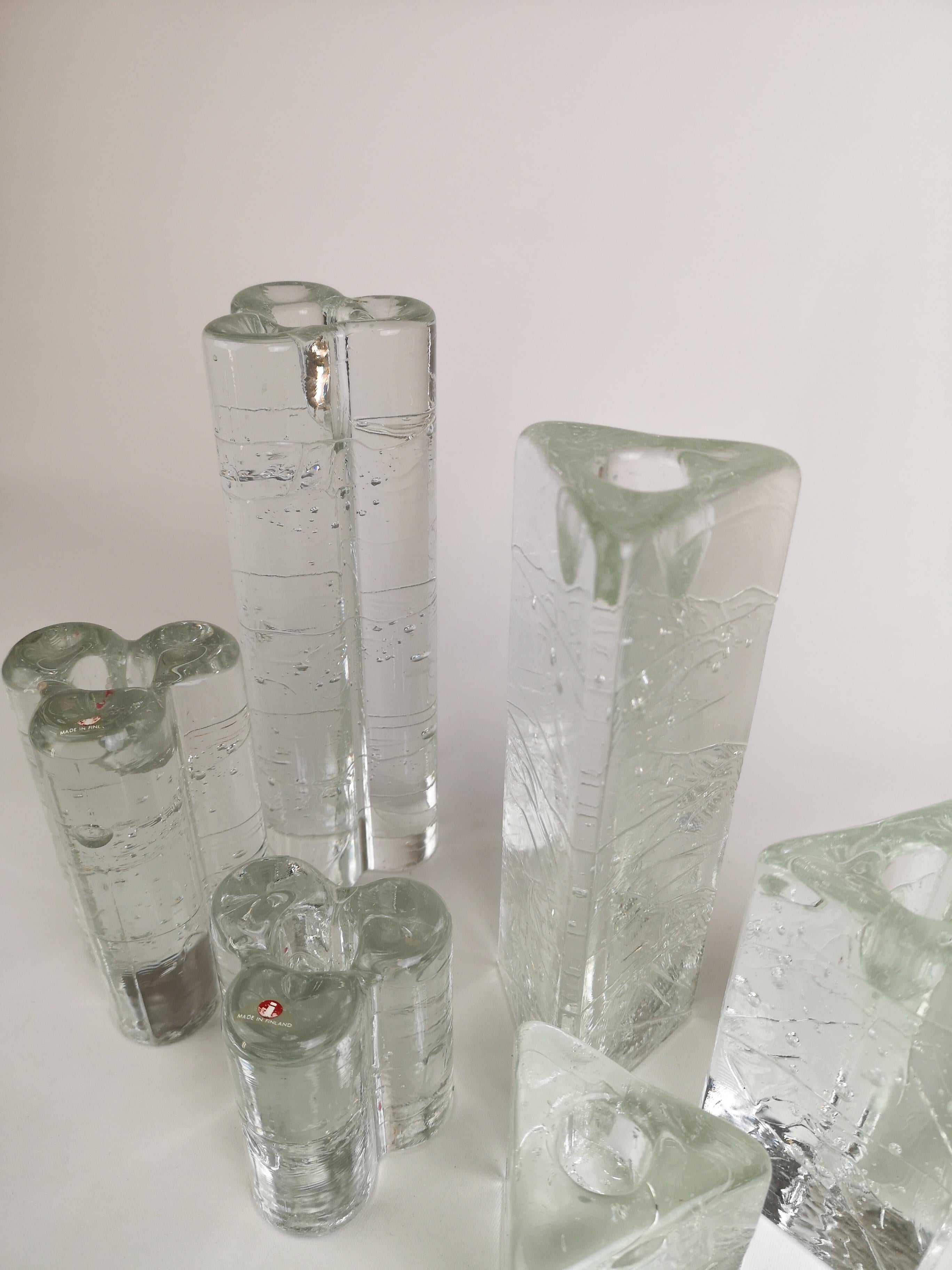 Late 20th Century Group of 6 Arkipelago Candlesticks by Iittala