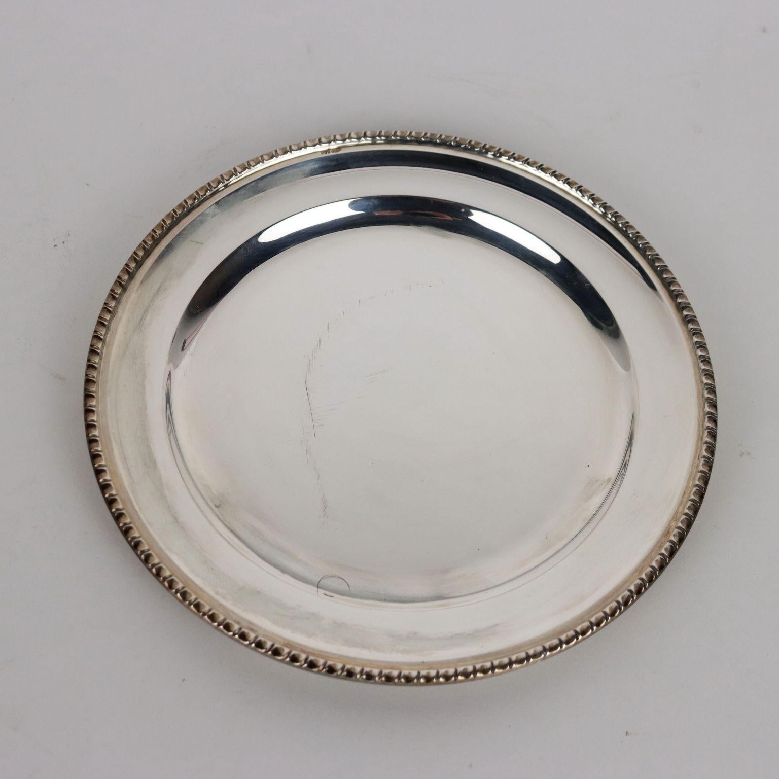 Mid-Century Modern Group of 6 Cake Plates Man. Dabbene Silver, Italy, xx Century For Sale