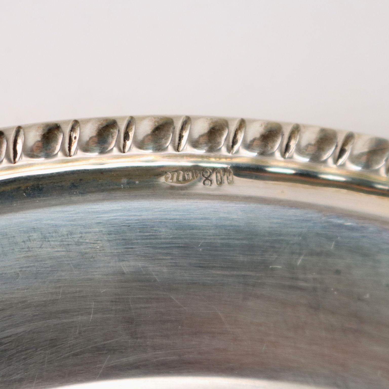 20th Century Group of 6 Cake Plates Man. Dabbene Silver, Italy, xx Century For Sale