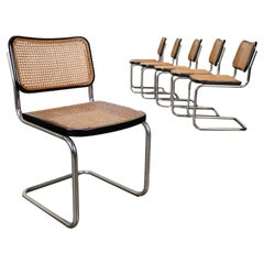 Group of 6 Cantilever Chairs Wood, Italy, 1980s