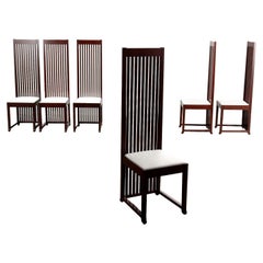 Group of 6 Chairs Cassina Robie 1 Wood, Italy, 1986