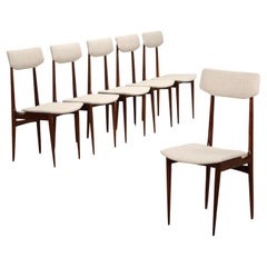 Group of 6 Chairs Mahogany, Italy, 1960s