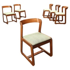 Group of 6 Chairs W. Rizzo for M. Sabot Beech, Italy 70s