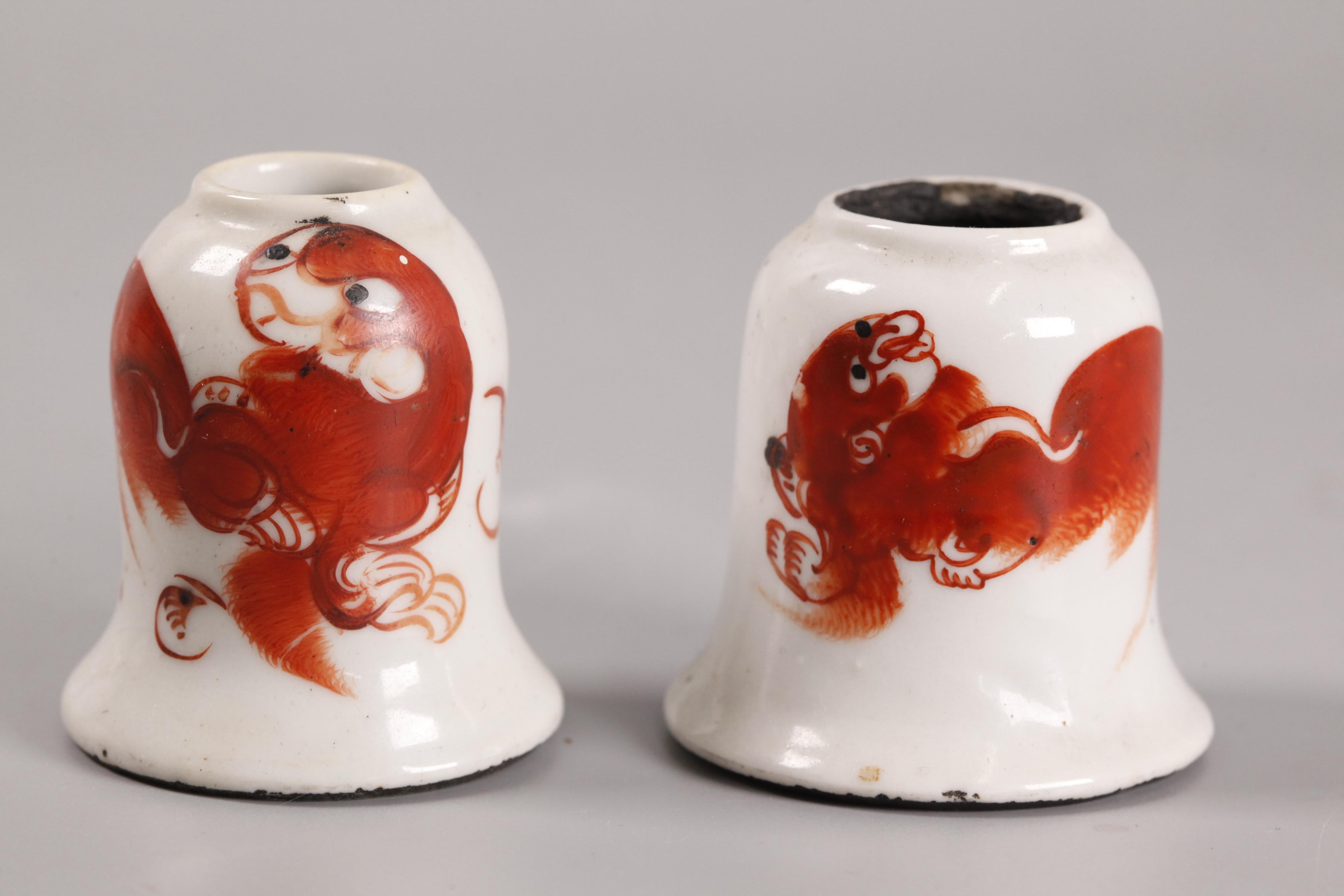 group of 6 Chinese porcelain bird feeders, 19th c. For Sale 2