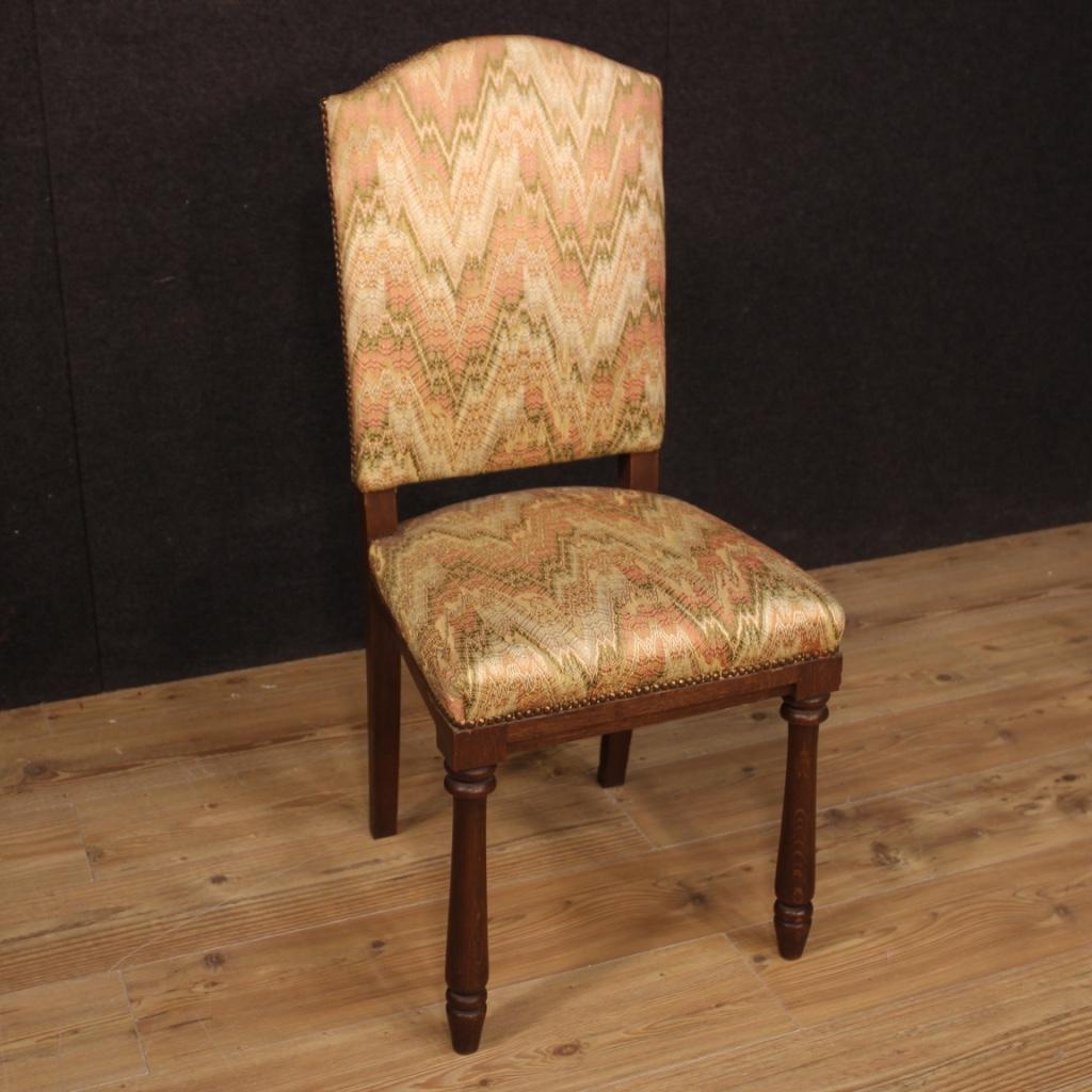 20th Century Group of 6 Italian Chairs in Beechwood For Sale