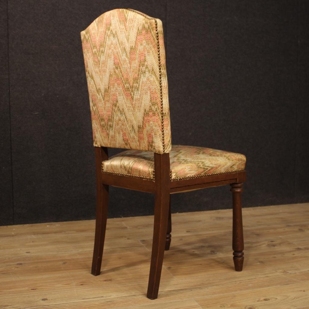 Group of 6 Italian Chairs in Beechwood For Sale 1