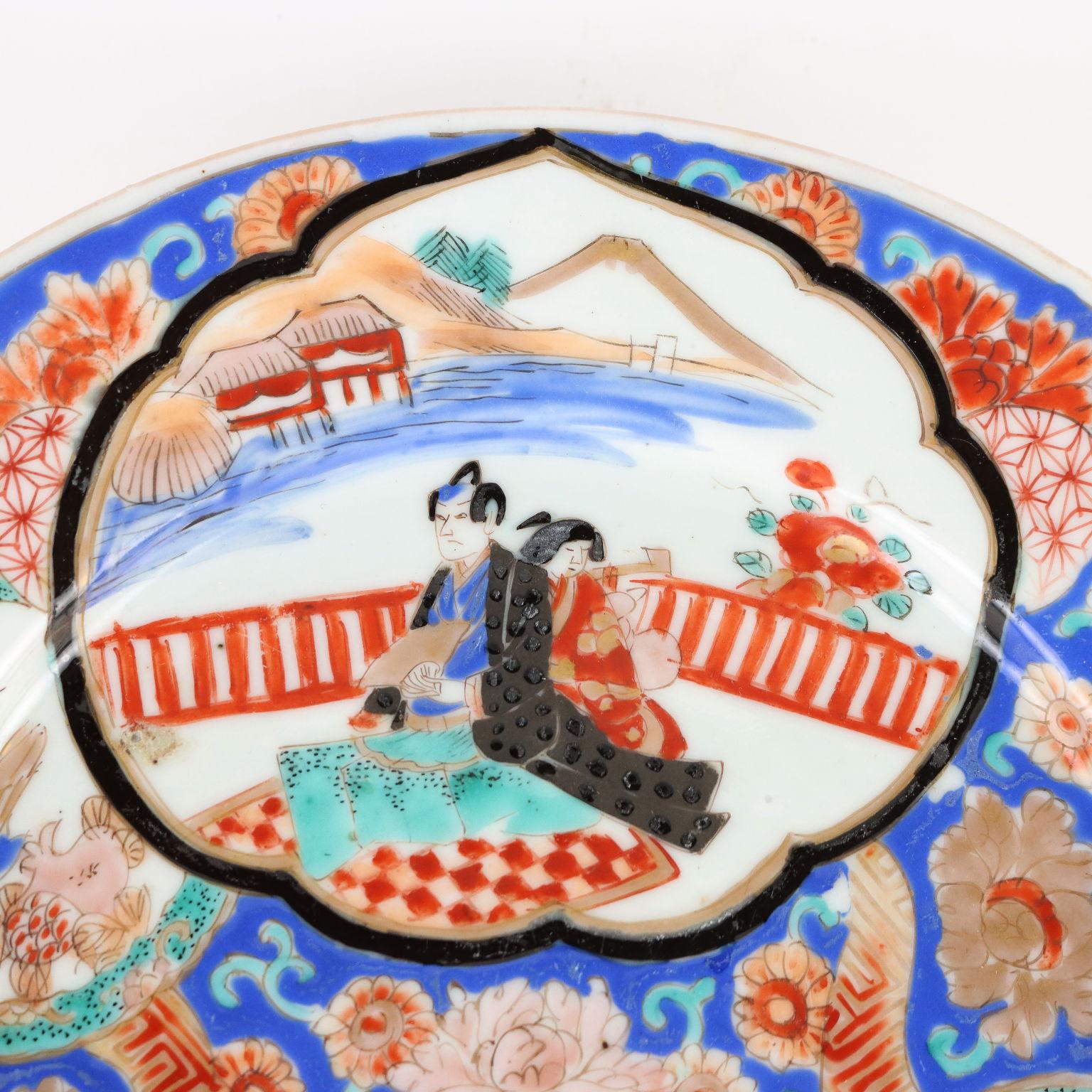 Japanese Group of 6 Plates Porcelain Japan 19th-20th Century, Japan, Meiji Era For Sale