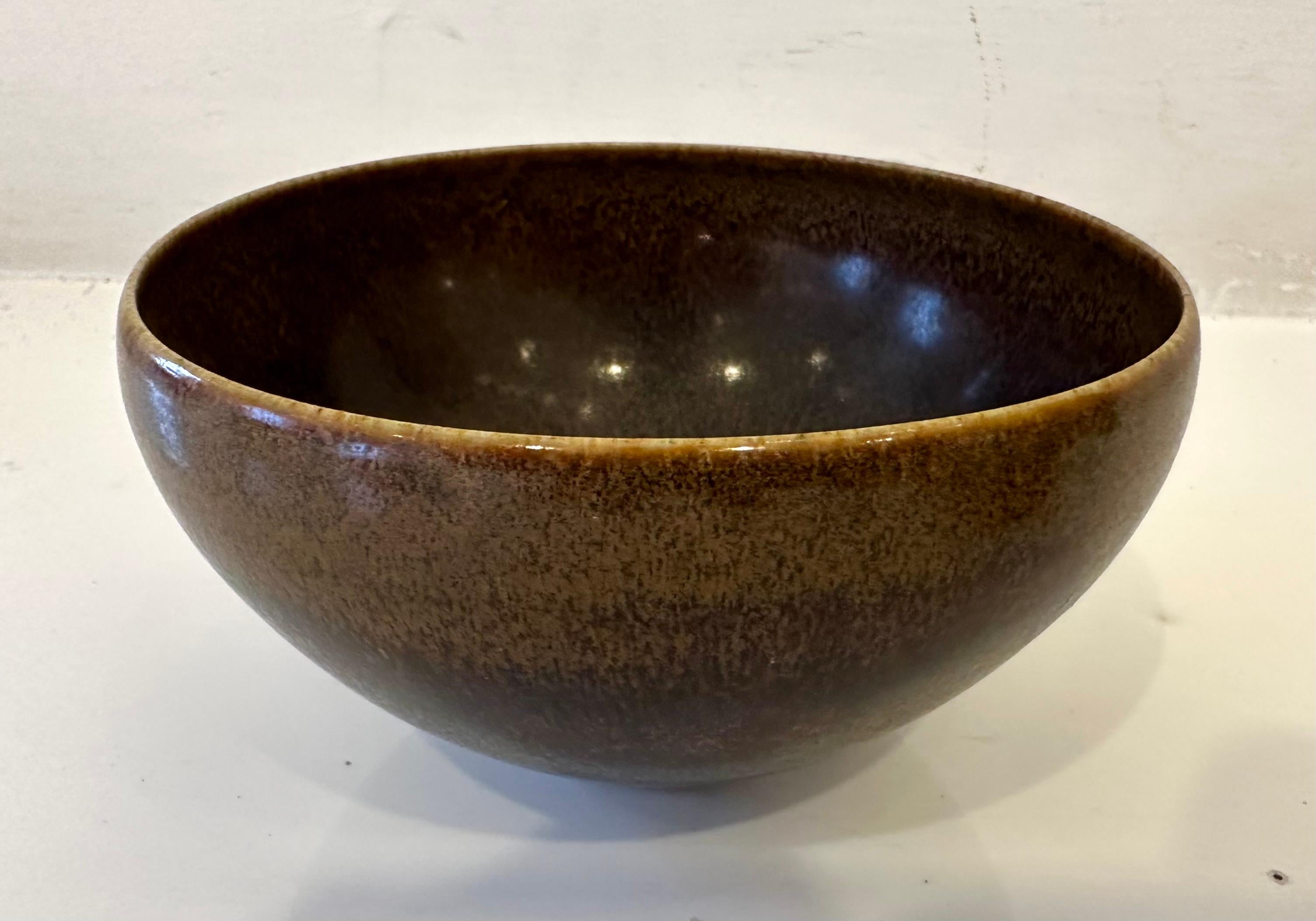 Group of 6 Stig Lindberg Studio Ceramic Cabinet Bowls and Vases For Sale 6