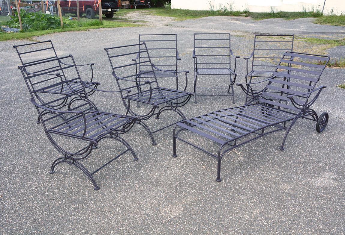 6 metal garden chairs