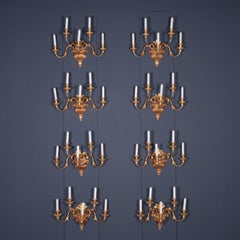 Group of 8 Biedermeier Appliques Gilde Wood Vienna Austria \\\'800