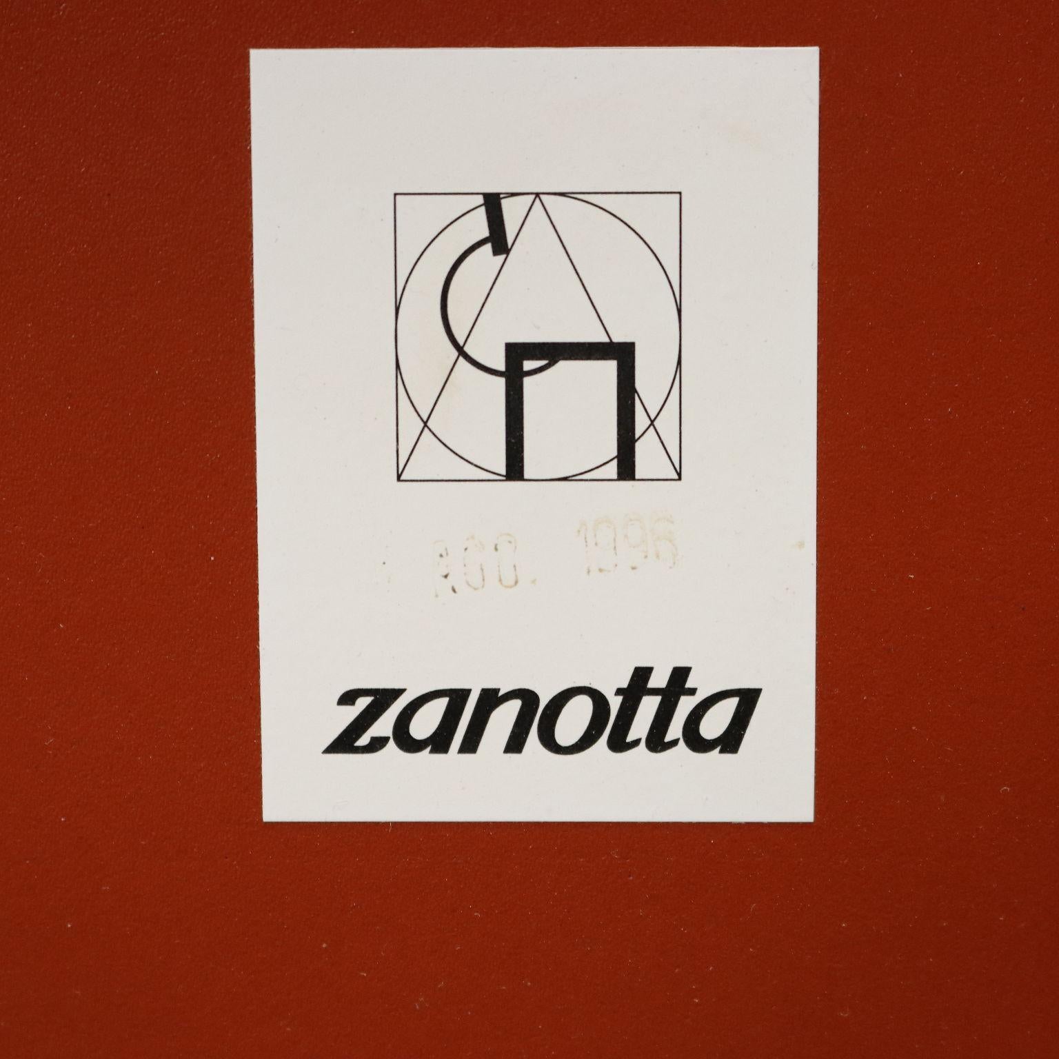 Group of 8 Chairs Zanotta Tonietta 2090 Leather, Italy, 1980s 6