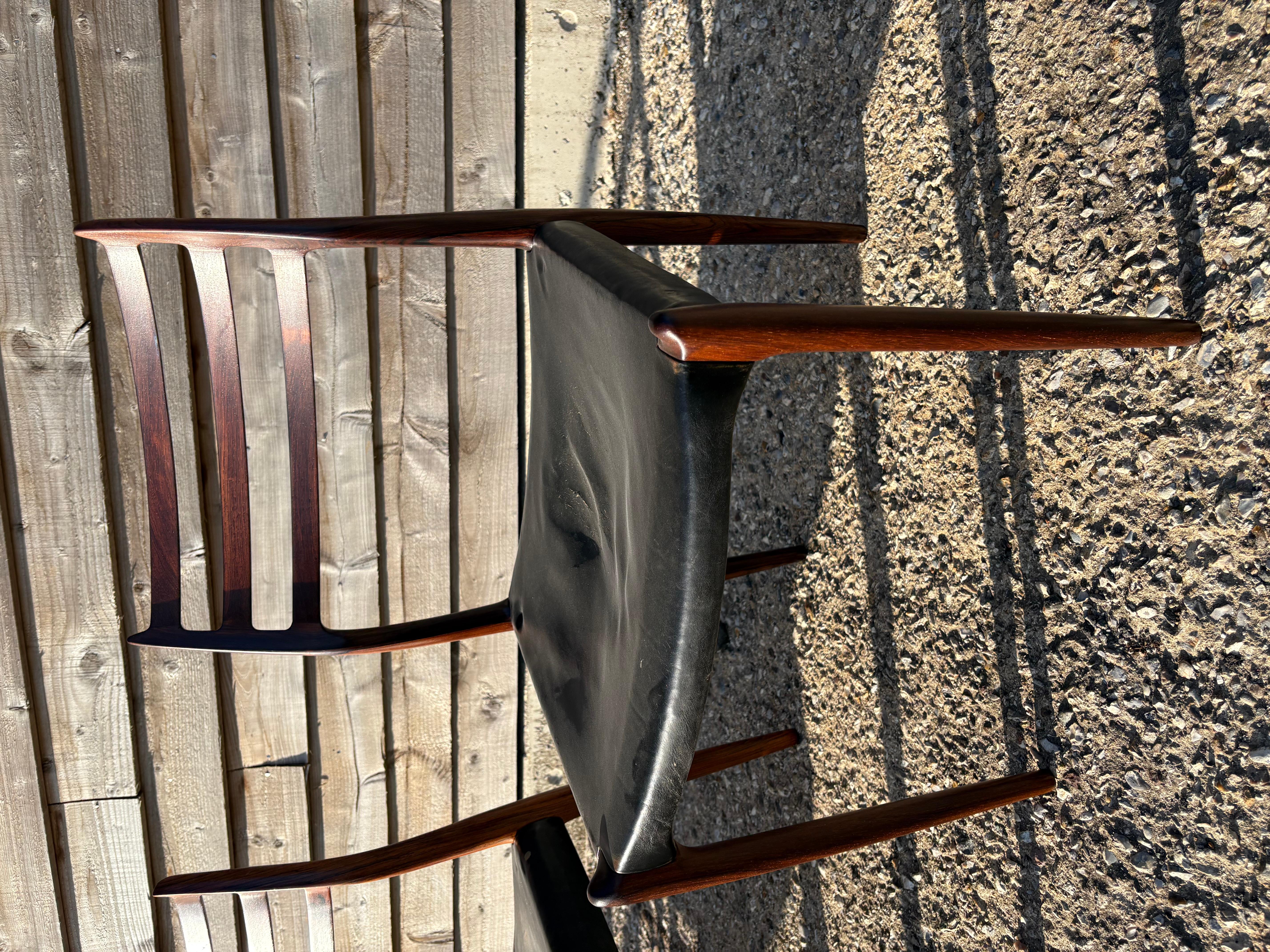 Scandinavian Modern Group of 8 Niels Otto Moller model 62 and model 78 chairs For Sale