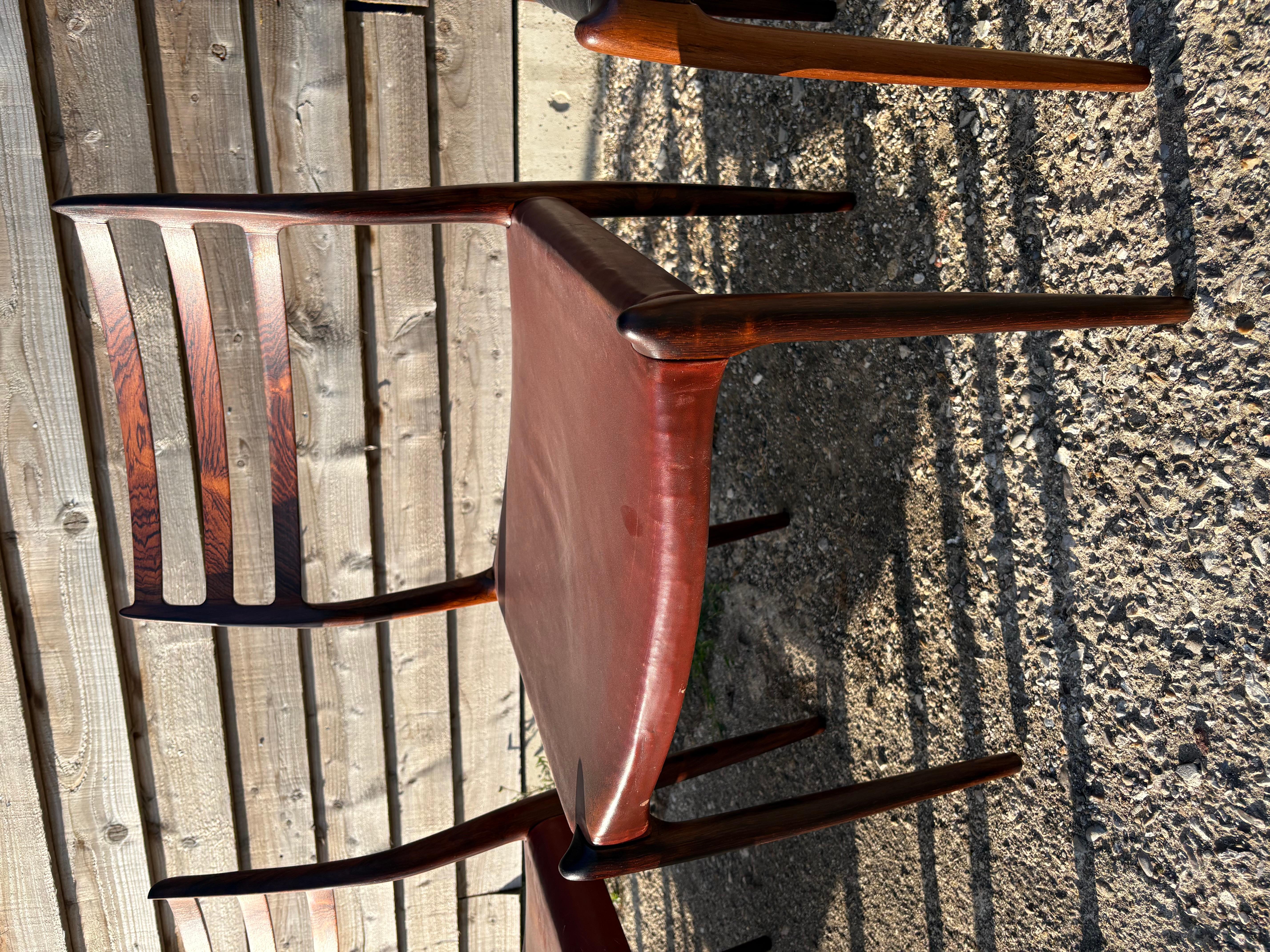Group of 8 Niels Otto Moller model 62 and model 78 chairs In Good Condition For Sale In London, GB