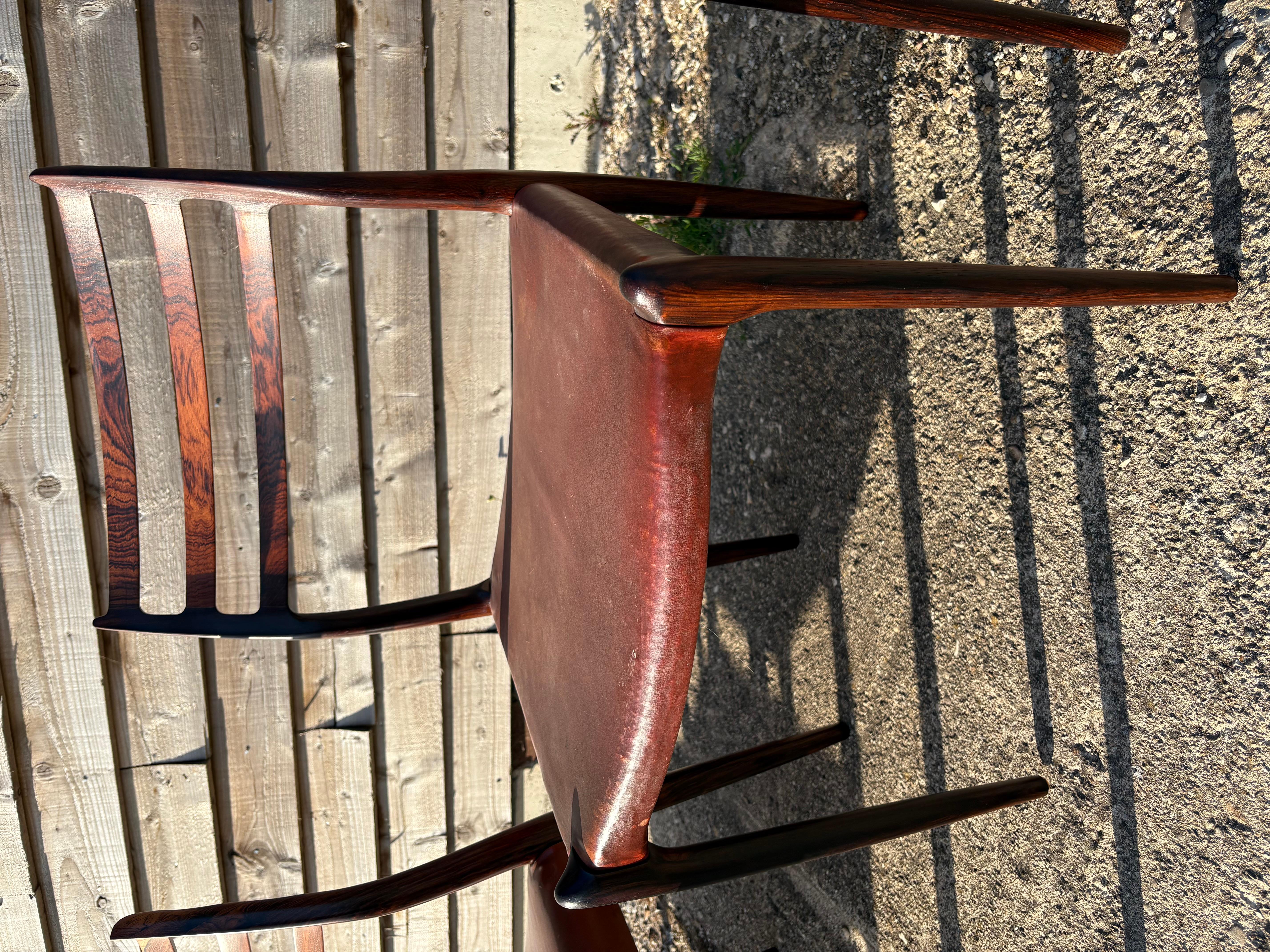 Mid-20th Century Group of 8 Niels Otto Moller model 62 and model 78 chairs For Sale