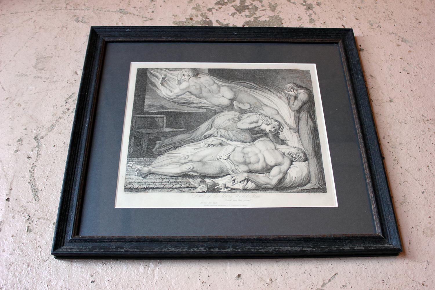 Parchment Paper Group of 9 William Blake Artworks, 6 Engravings & 3 Watercolors