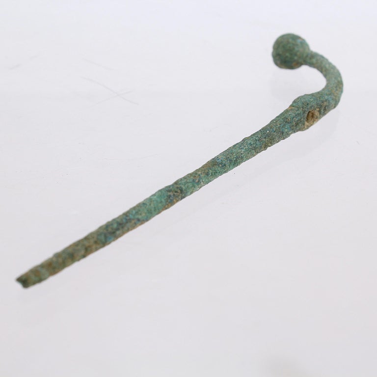 Group of Ancient Roman Bronze Tools and Hair Pins For Sale at 1stDibs