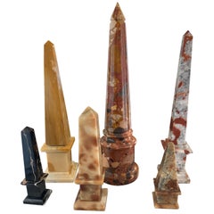 Group of Antique French Marble Obelisks