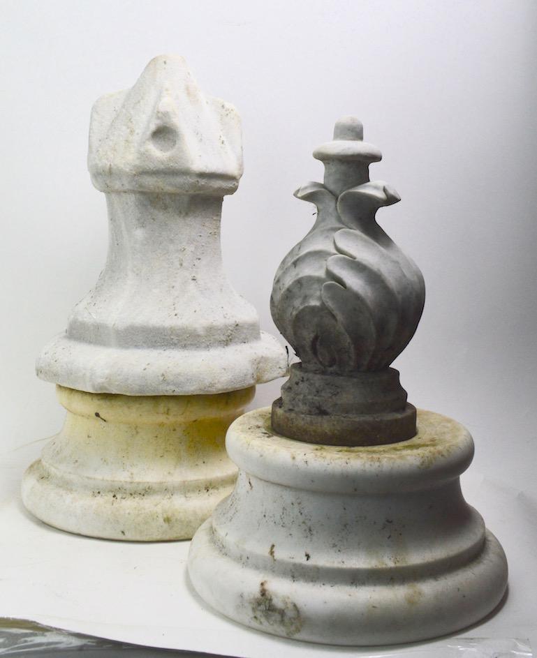 American Classical Group of Architectural Garden Marble Fragments
