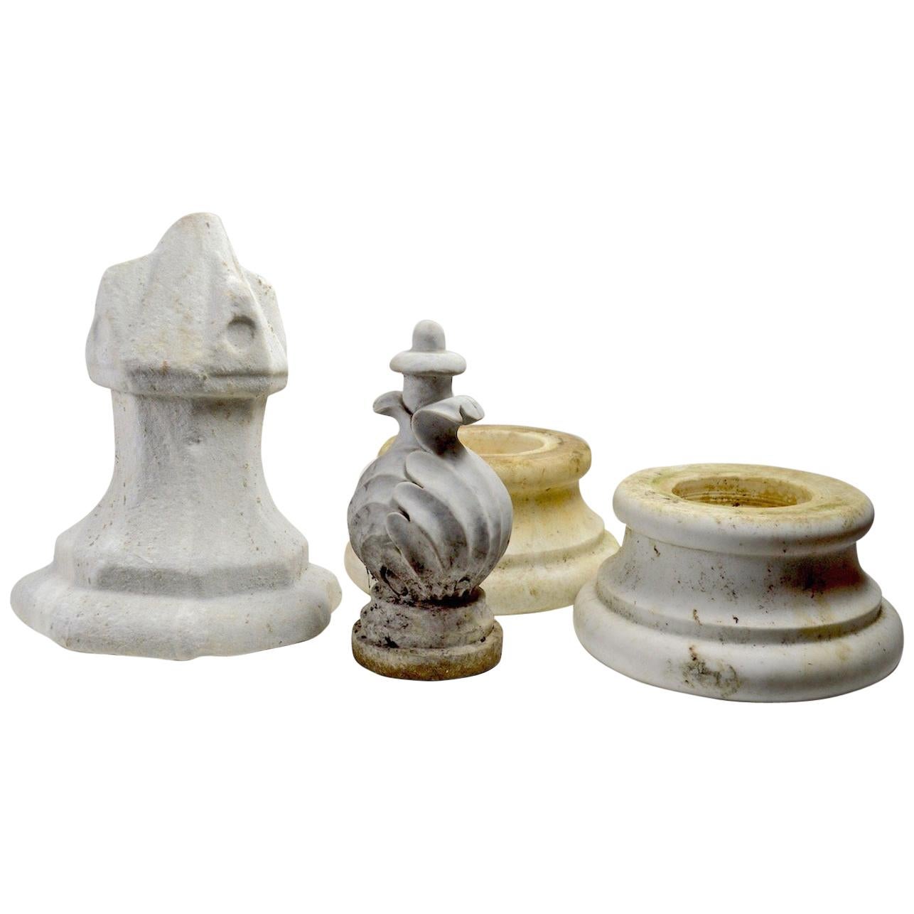 Group of Architectural Garden Marble Fragments
