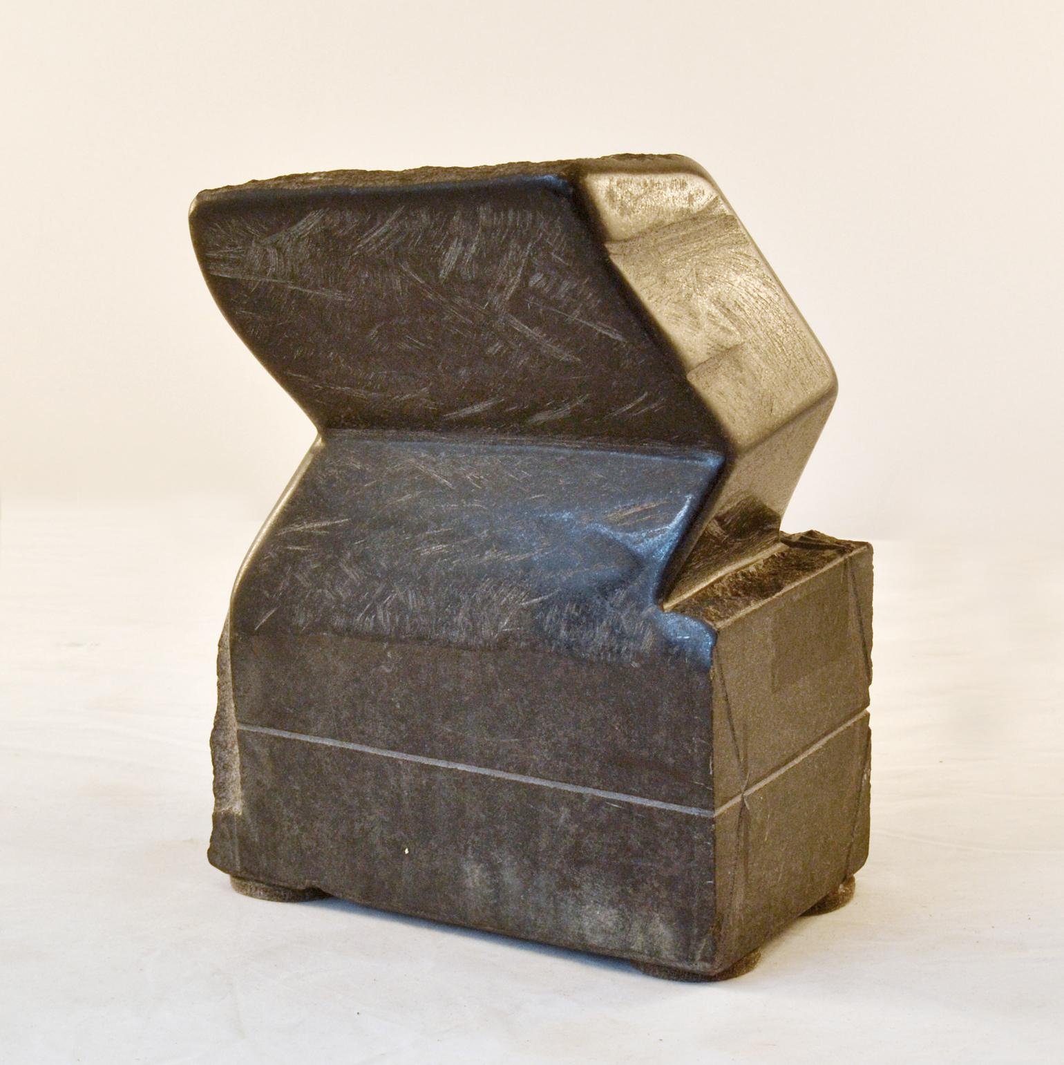 Group of Black Granite Geometric Abstract Dutch Sculptures For Sale 8