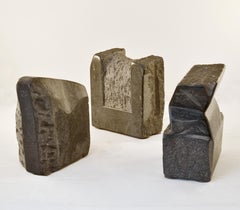 Group of Black Granite Geometric Abstract Dutch Sculptures