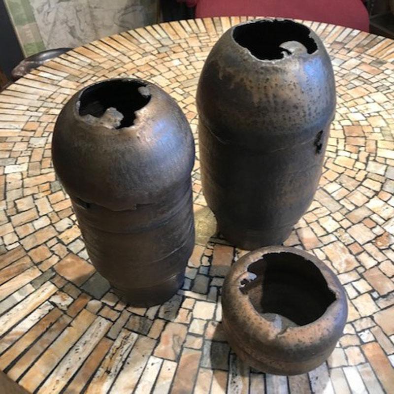 Gruppo di vasi in bronzo e ceramica di Jaan Mobach in vendita 2