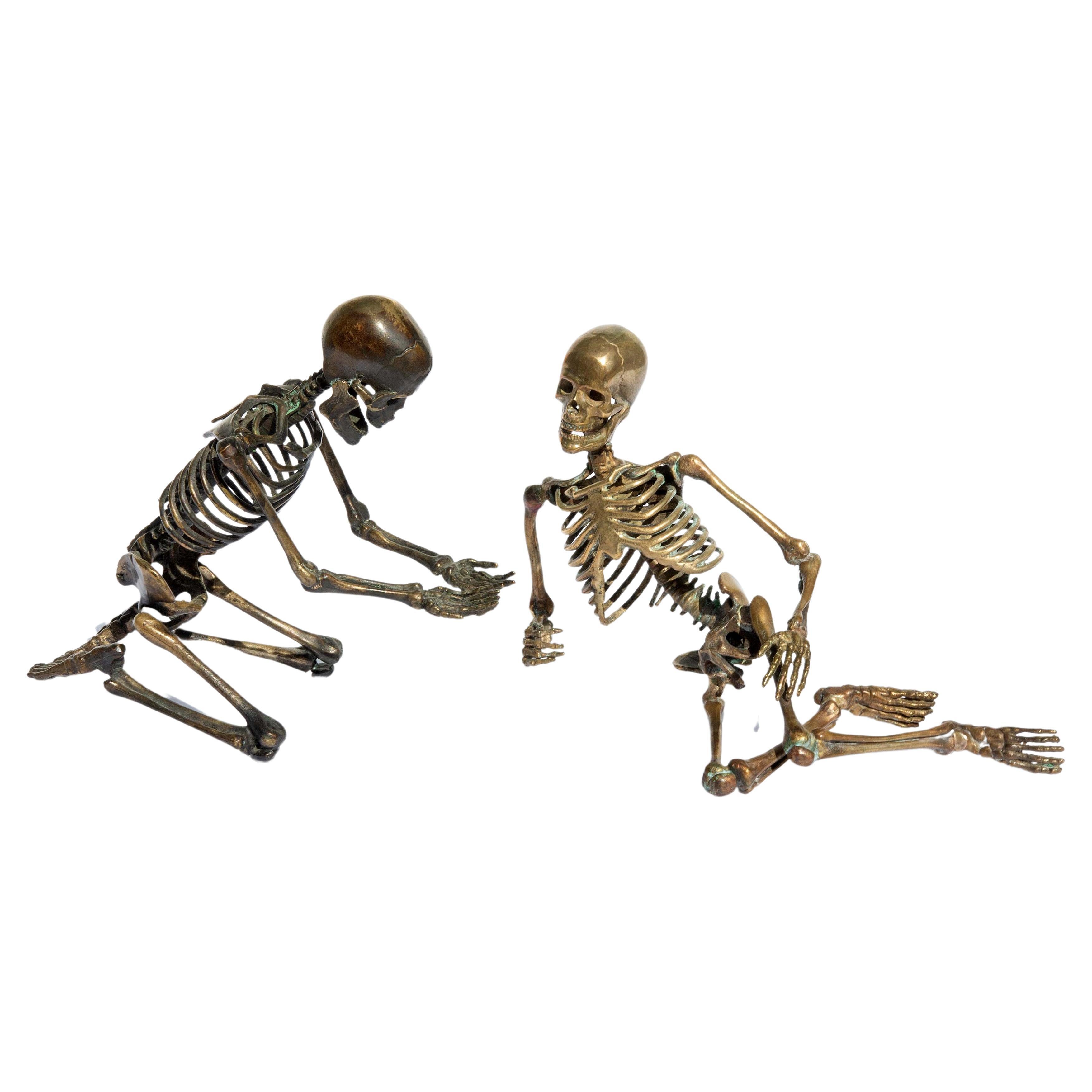 Group of Bronze Skeletons by David W. Dempsey For Sale