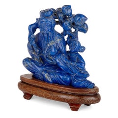 Group of Chinese Carved Lapis Figurines