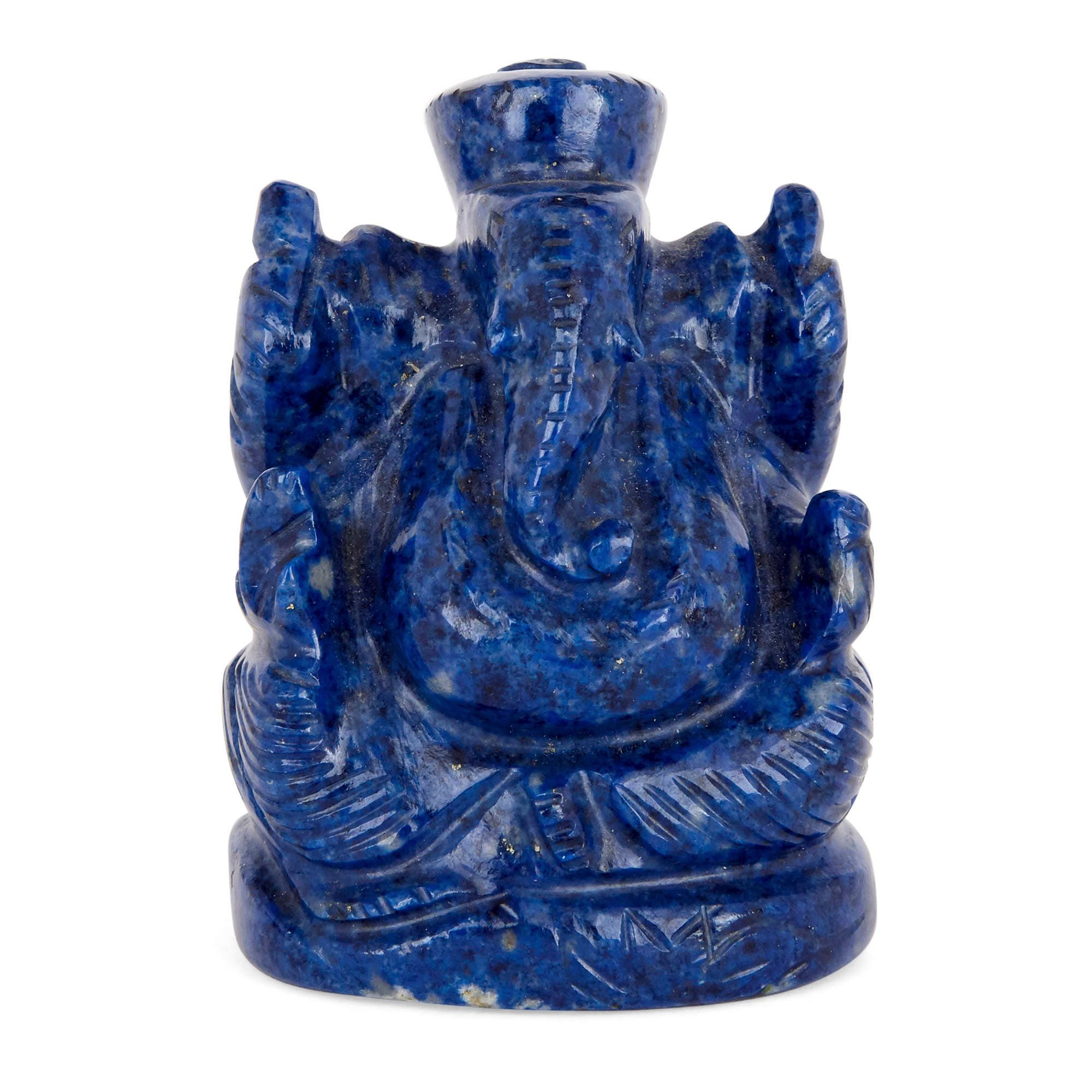20th Century Group of Chinese Carved Lapis Figurines