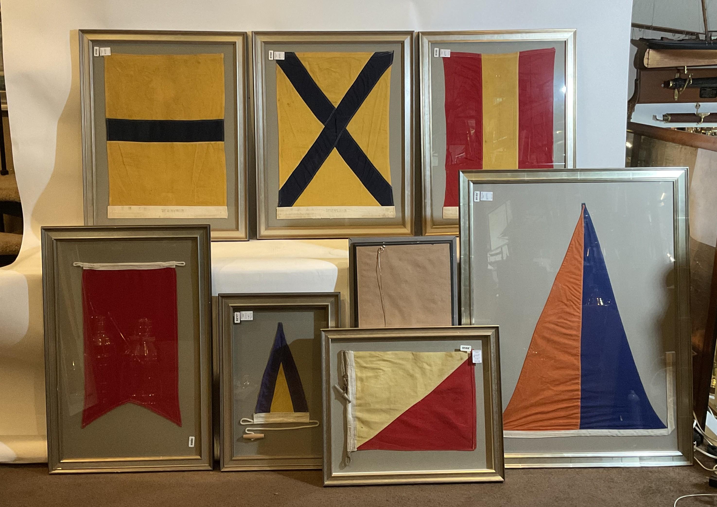 Group of 8 nautical flags
