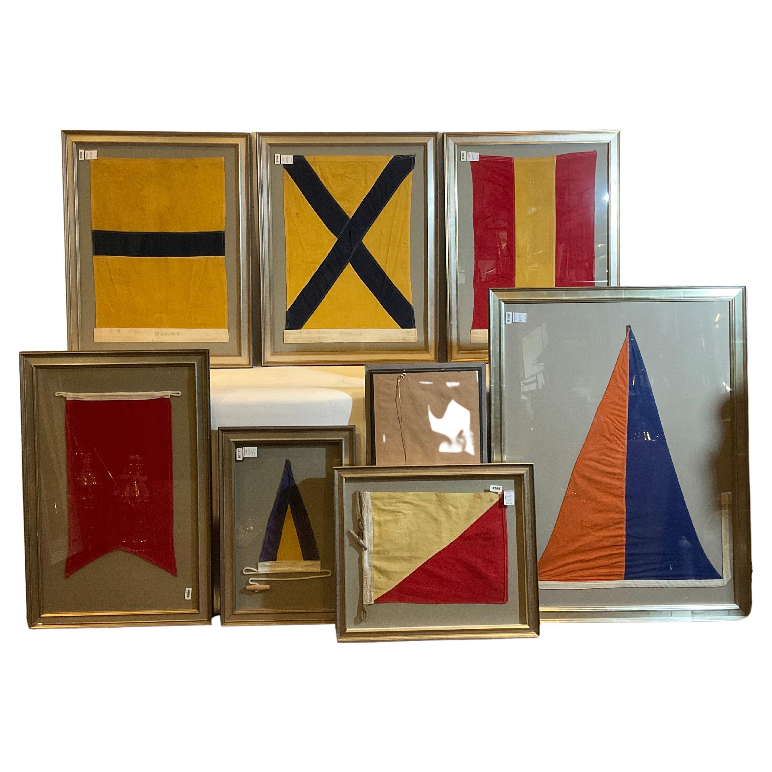 Group of Eight Nautical flags For Sale