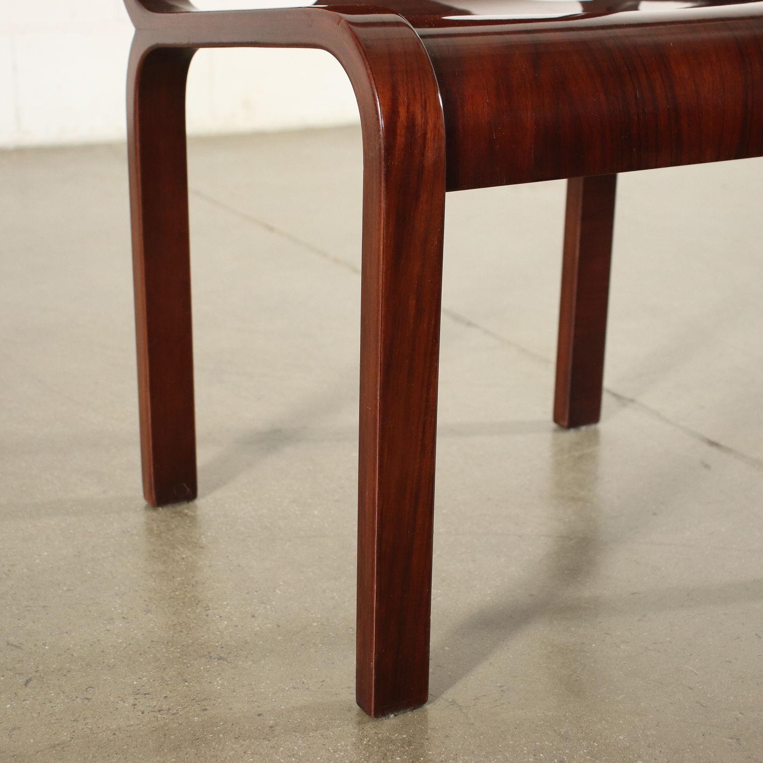 Group of Five Chairs Veneered Wood, Italy, 1980s 1