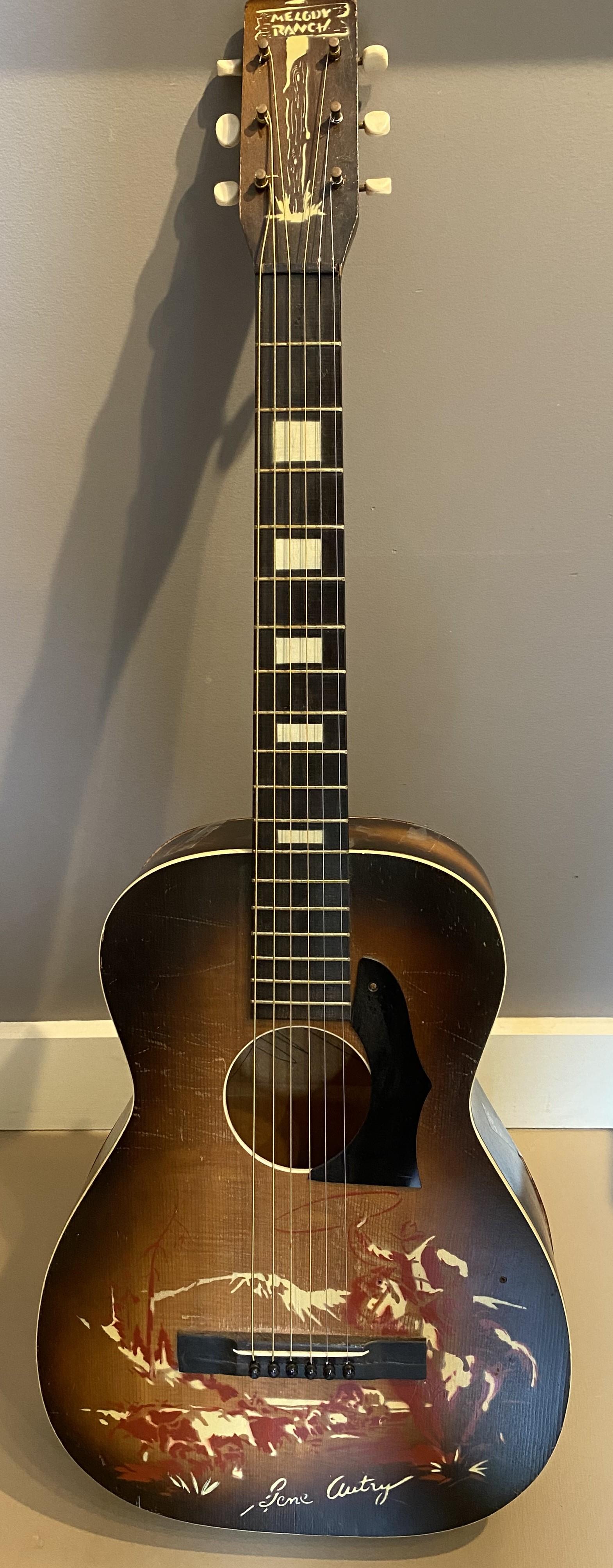 Group of Five Cowboy Acoustic Guitars Including Gene Autry Melody Ranch c 1940's For Sale 3