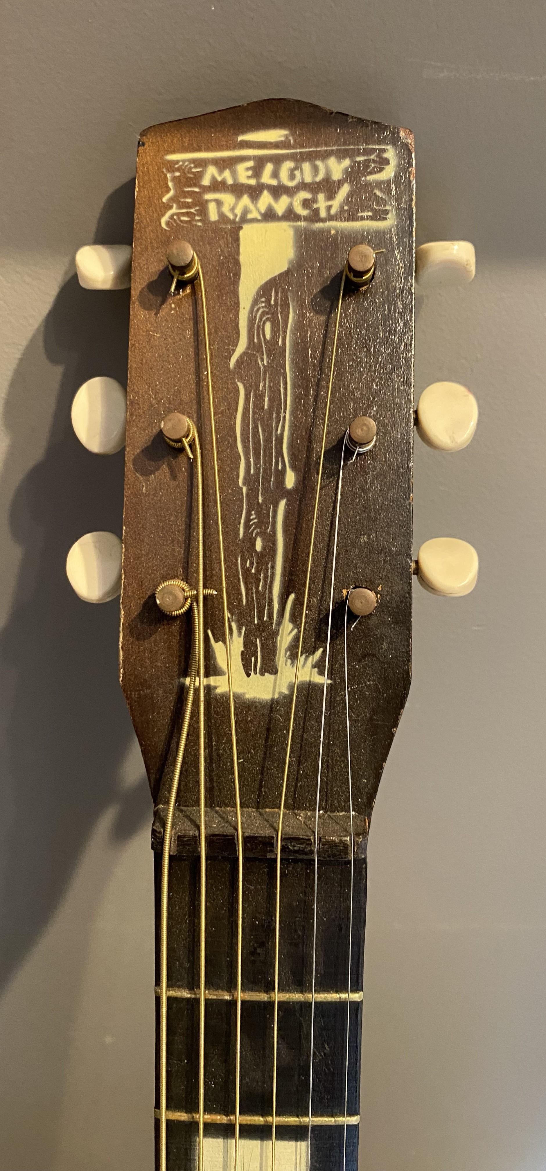 Group of Five Cowboy Acoustic Guitars Including Gene Autry Melody Ranch c 1940's For Sale 5