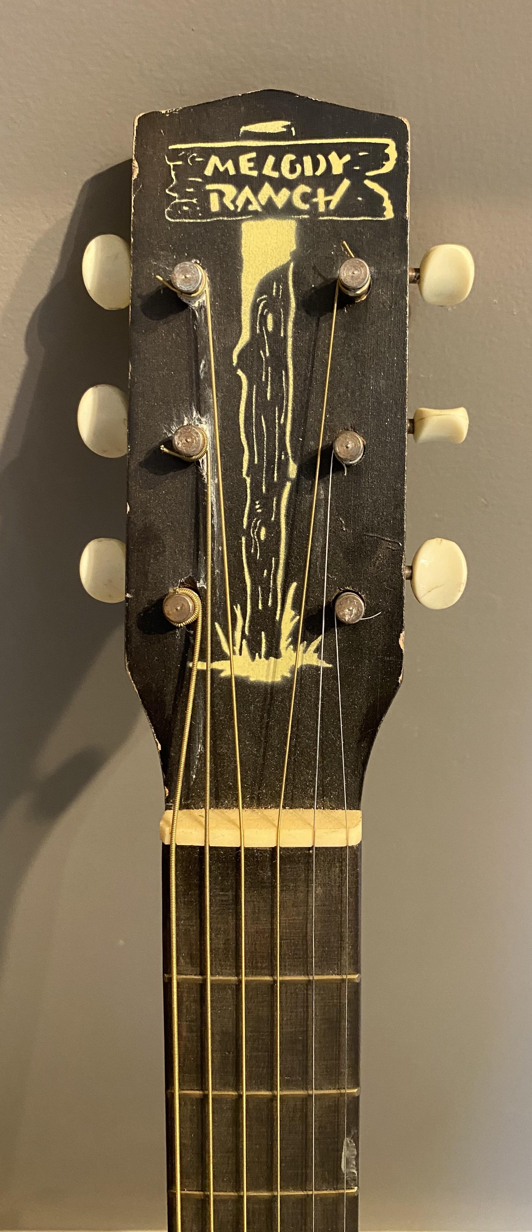 Group of Five Cowboy Acoustic Guitars Including Gene Autry Melody Ranch c 1940's For Sale 8
