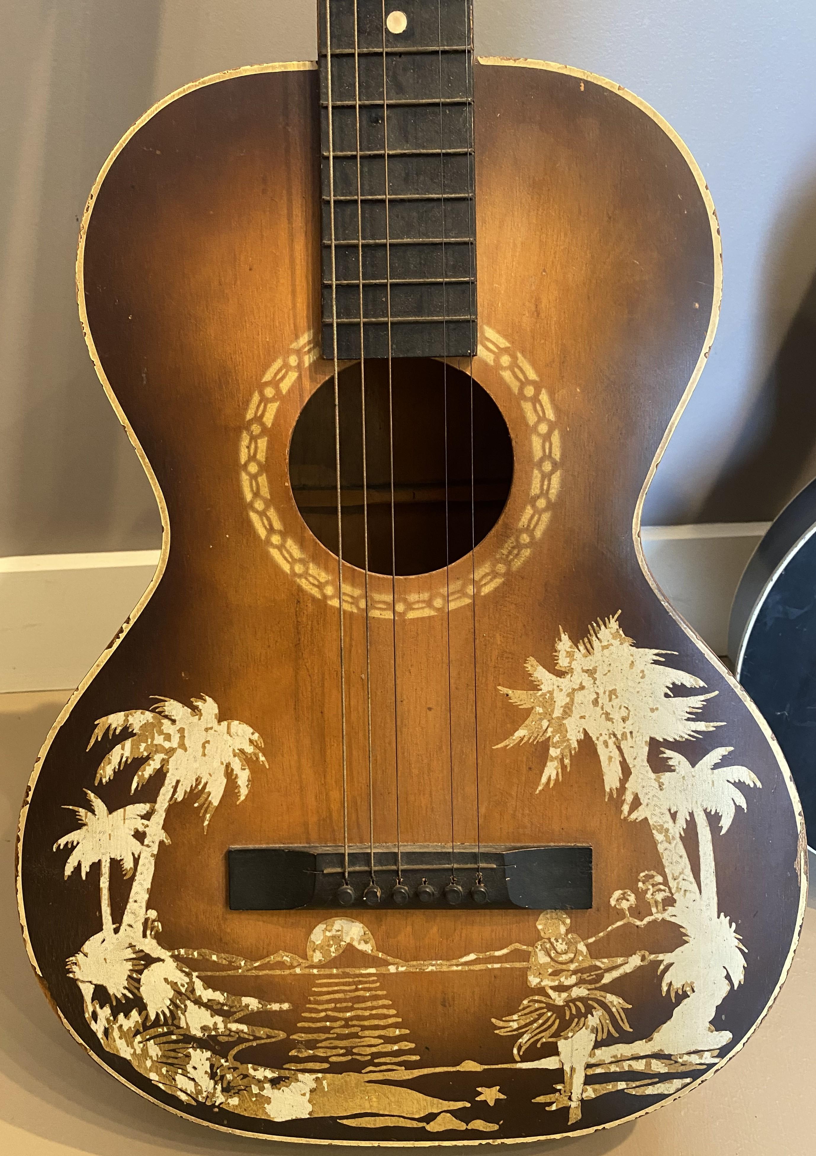 Mid-20th Century Group of Five Cowboy Acoustic Guitars Including Gene Autry Melody Ranch c 1940's For Sale